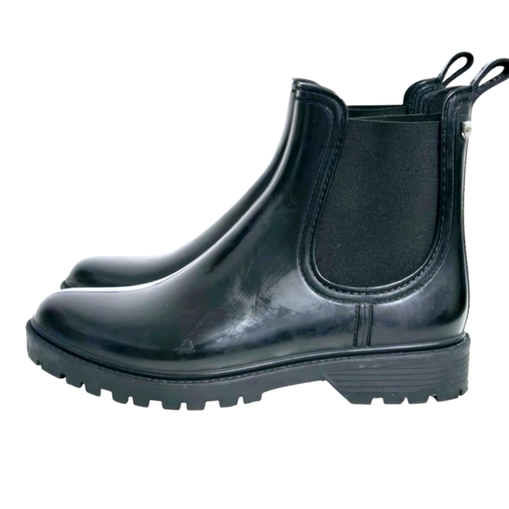 Aldo Stylish Black Chelsea Ankle Rain Boots Women's Size US 9